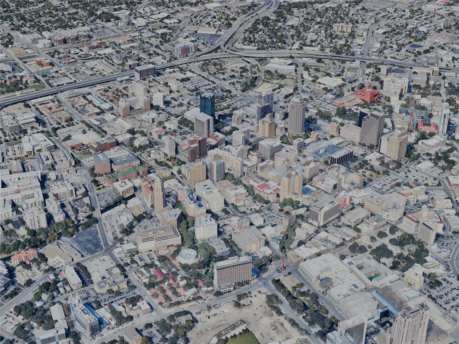 San Antonio City, USA (2024) 3D Model main preview