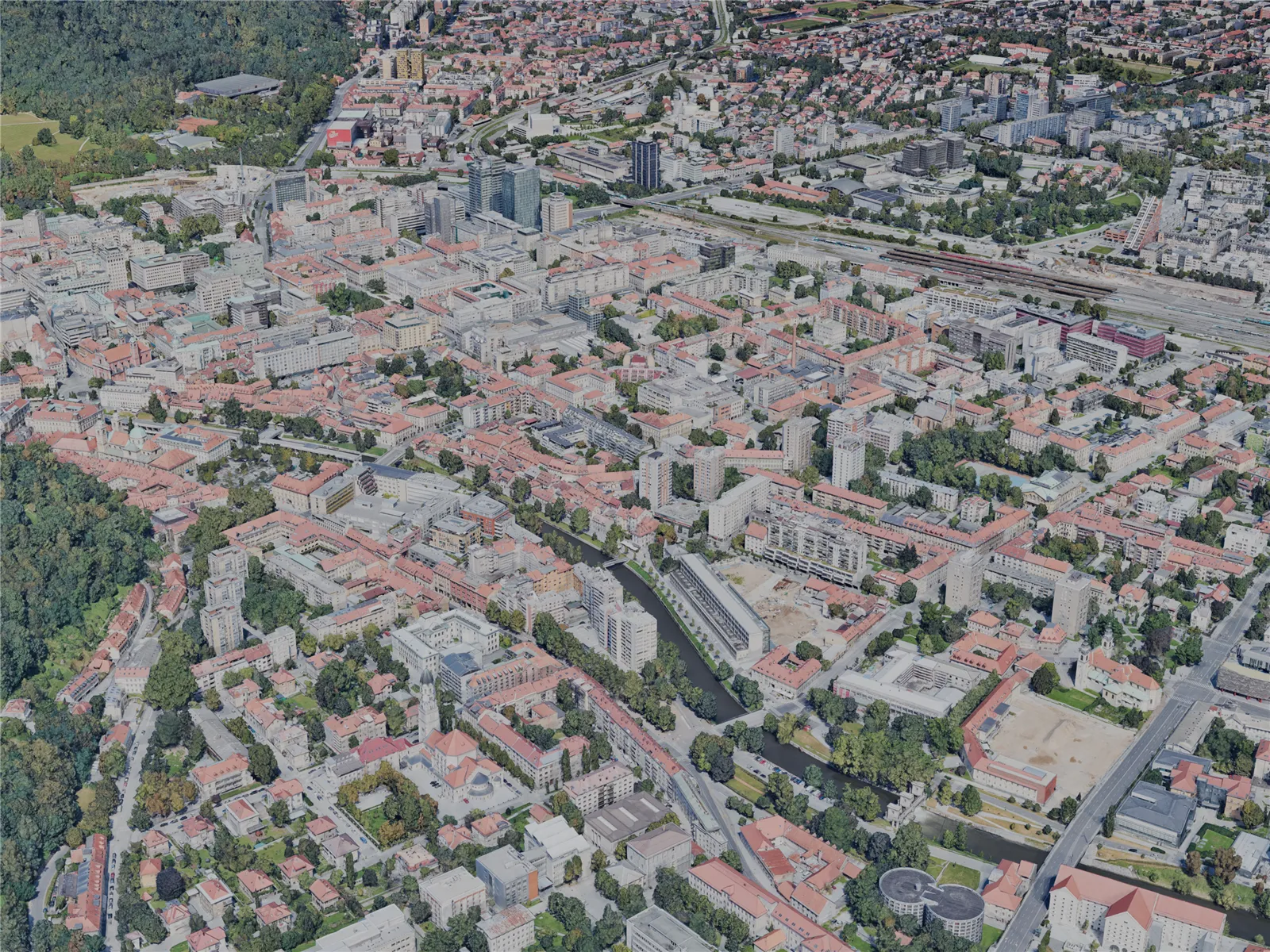 Ljubljana City, Slovenia (2023) 3D Model main preview