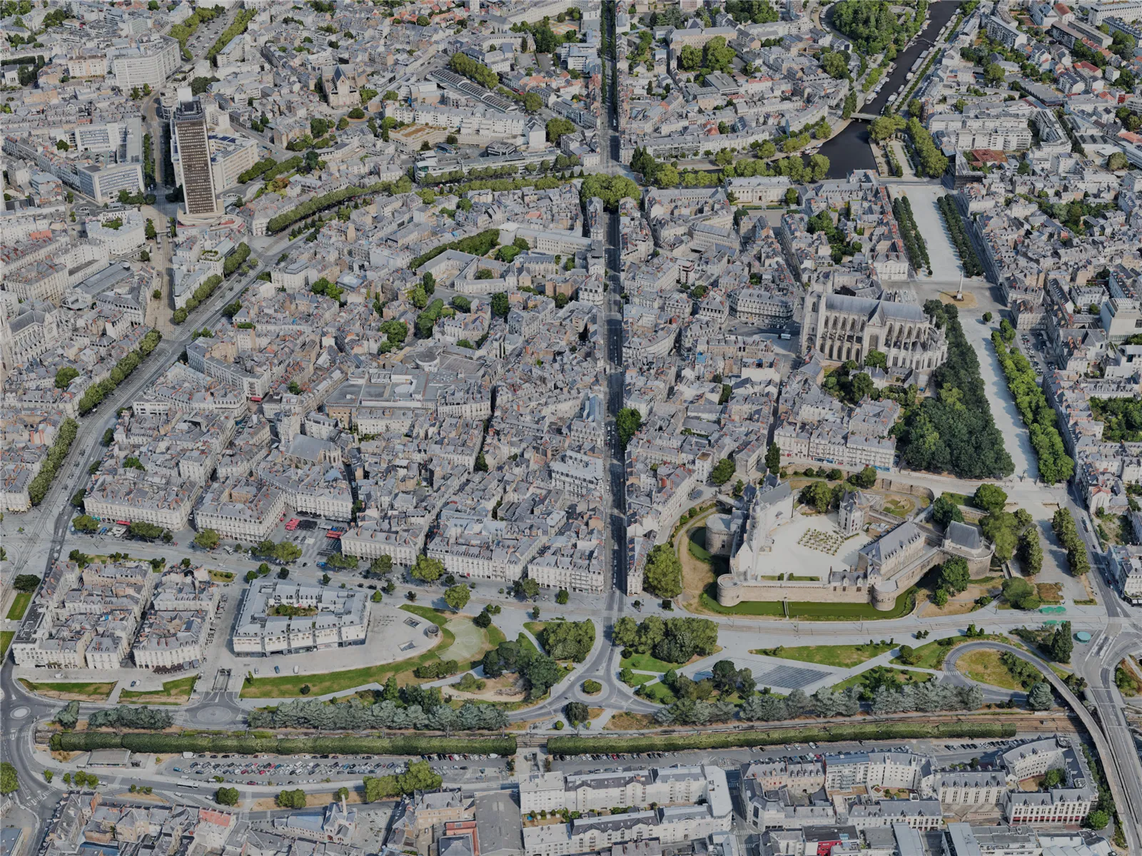 Nantes City, France (2023) 3D Model main preview