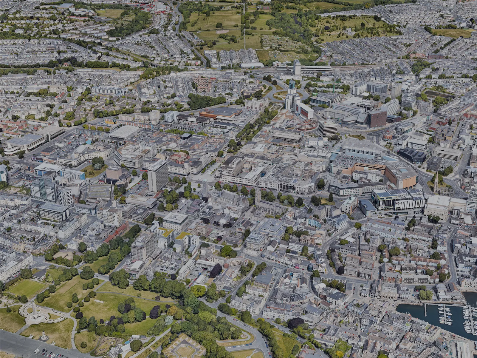 Plymouth City, UK (2022) 3D Model main preview