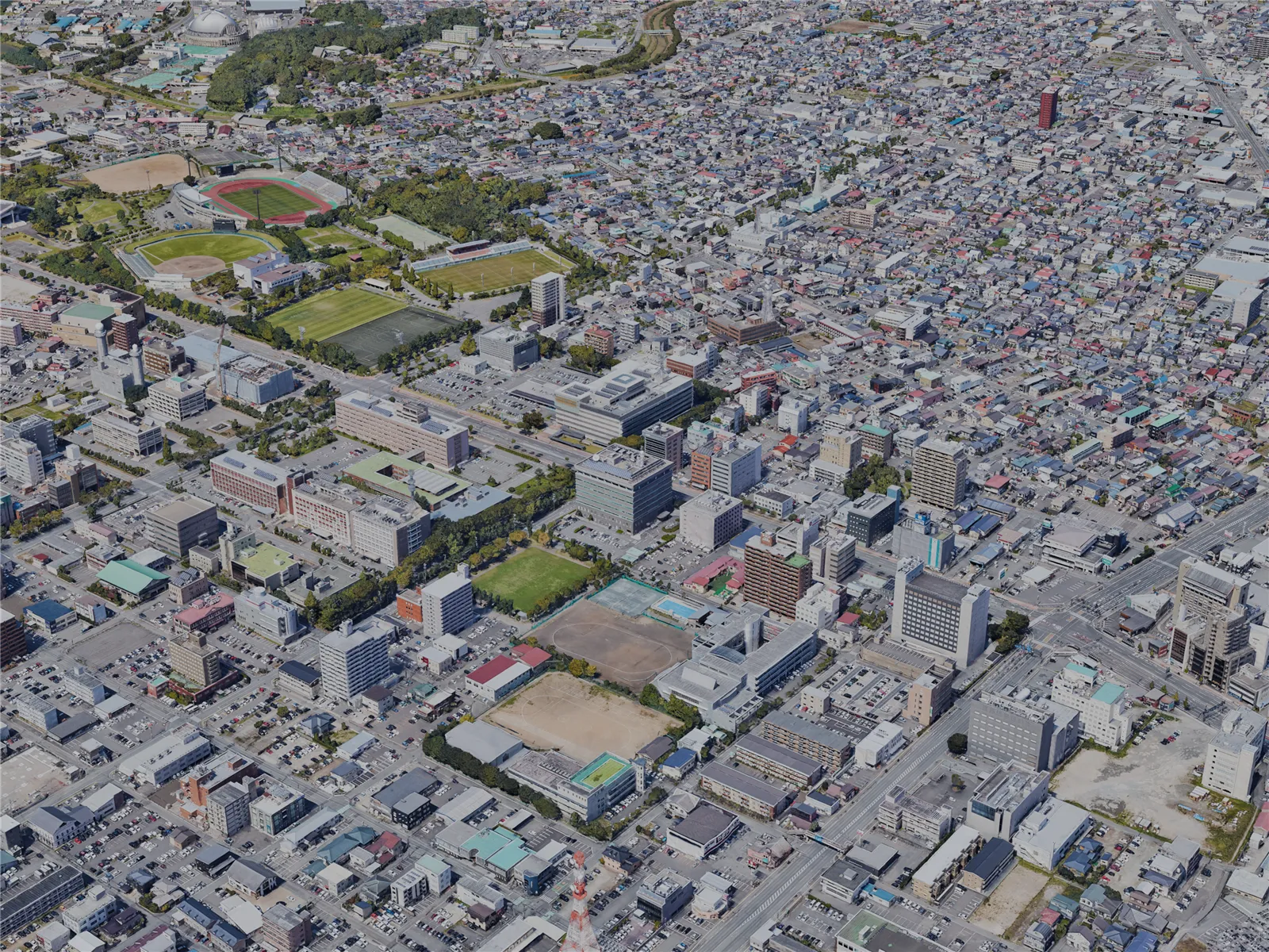 Akita City, Japan (2022) 3D Model main preview