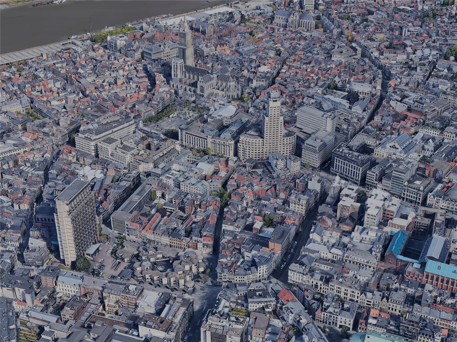 Antwerp City, Belgium (2022) 3D Model main preview