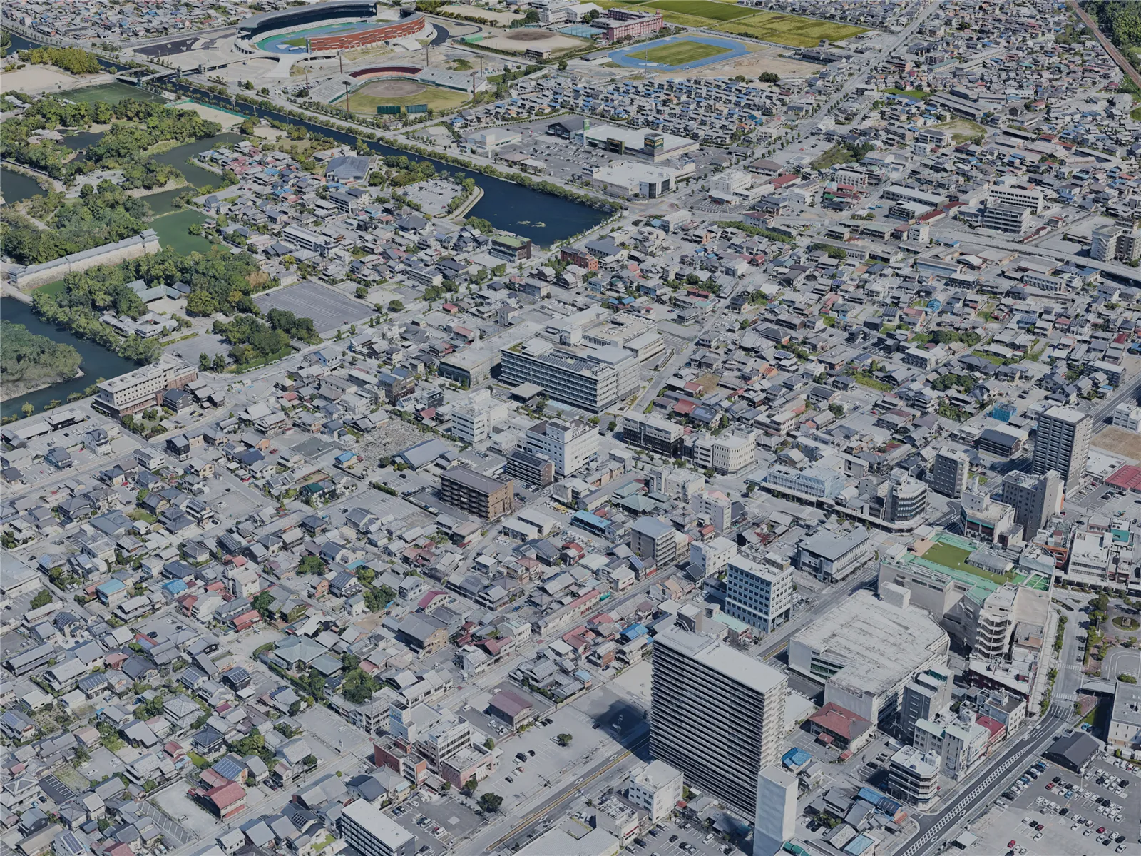 Hikone City, Japan (2023) 3D Model main preview