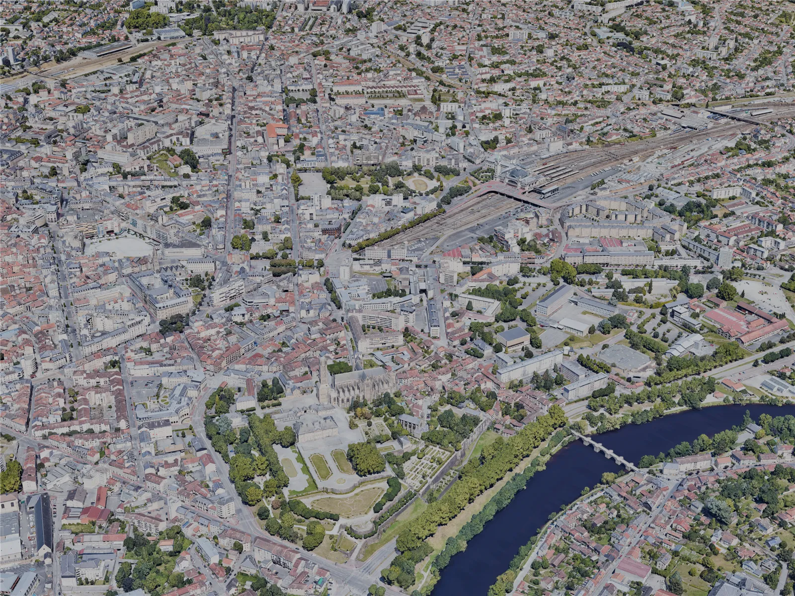 Limoges City, France (2022) 3D Model main preview