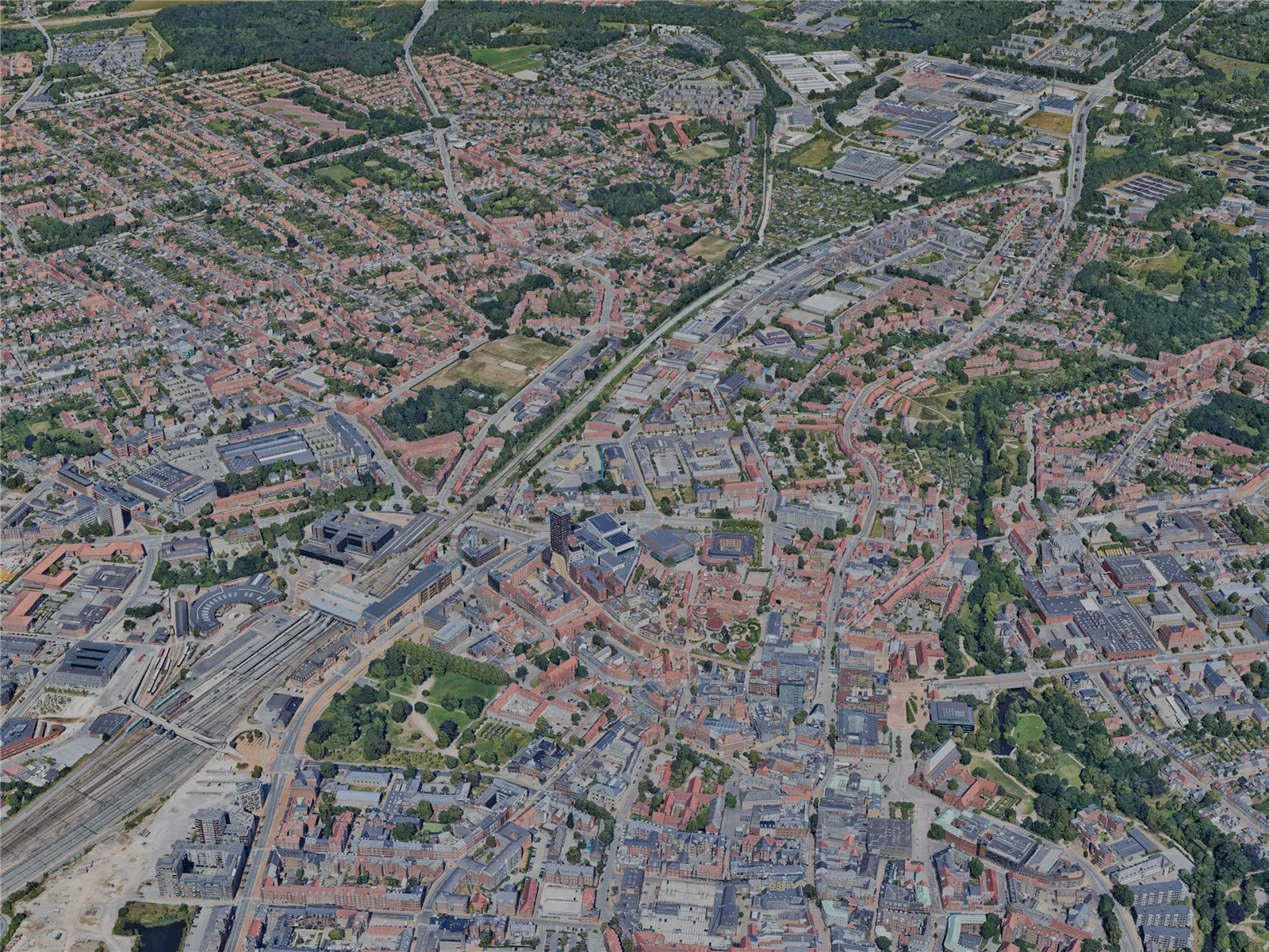Odense City, Denmark (2023) 3D Model main preview