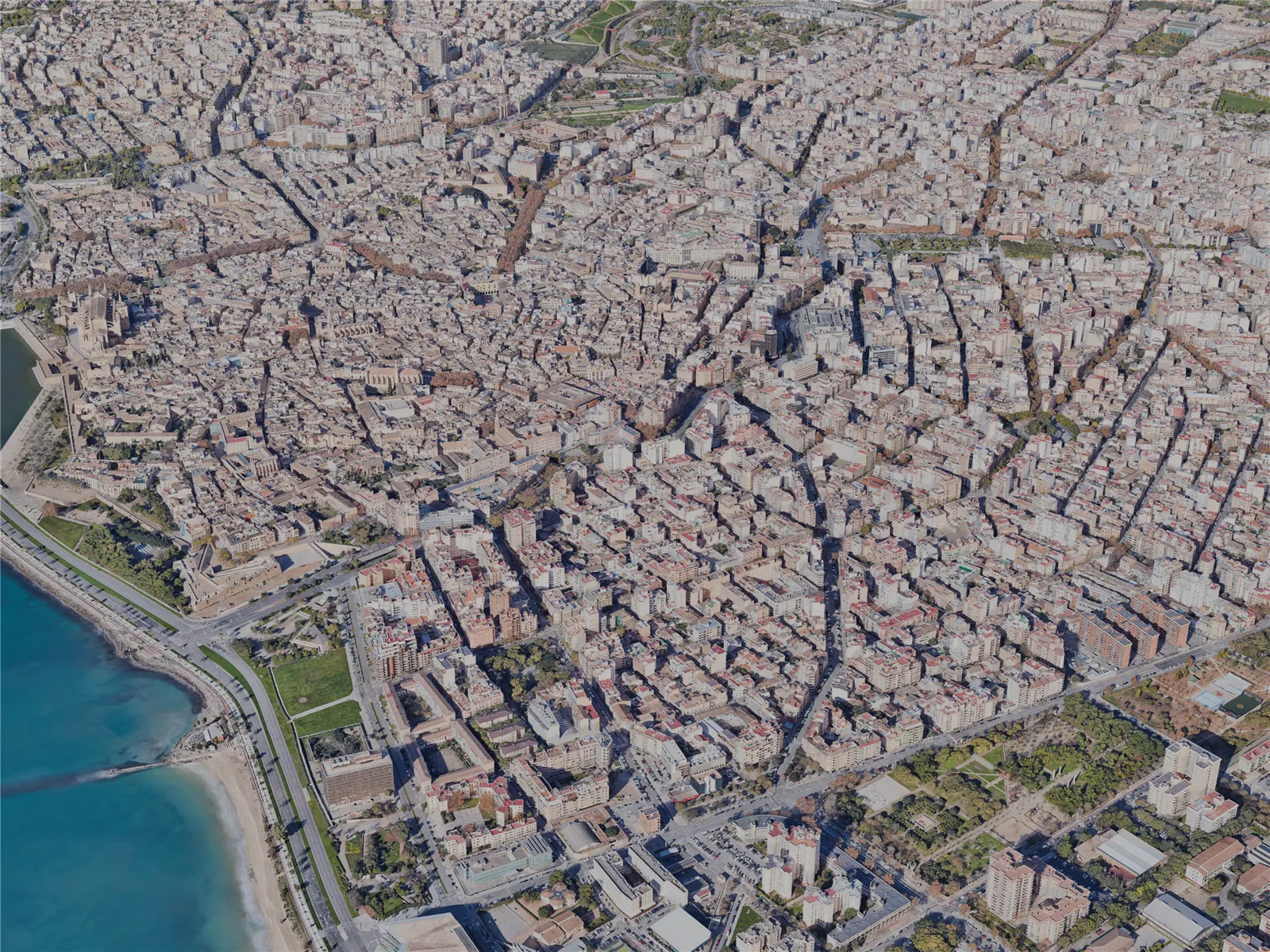 Palma City, Spain (2023) 3D Model main preview