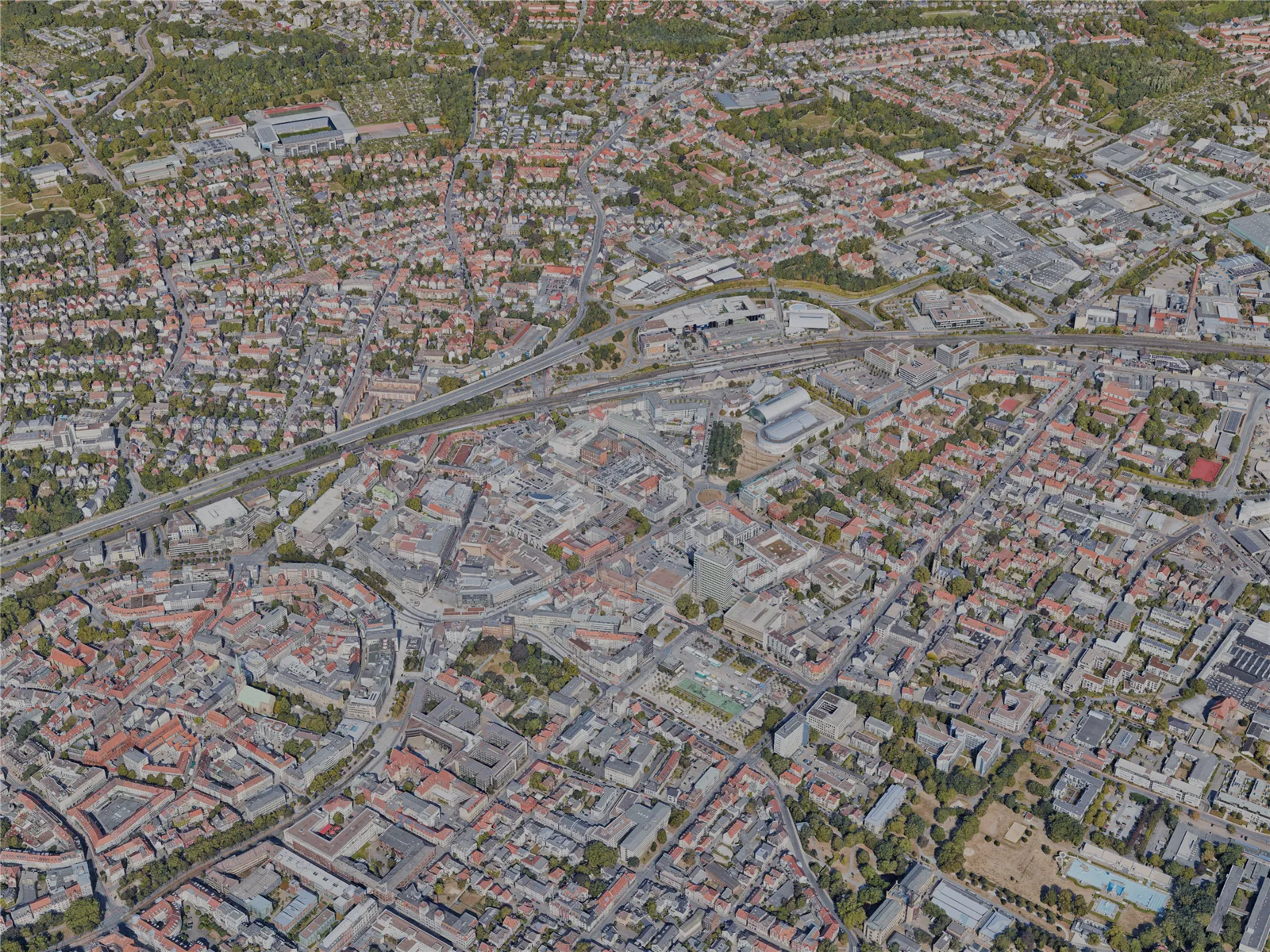 Bielefeld City, Germany (2023) 3D Model main preview