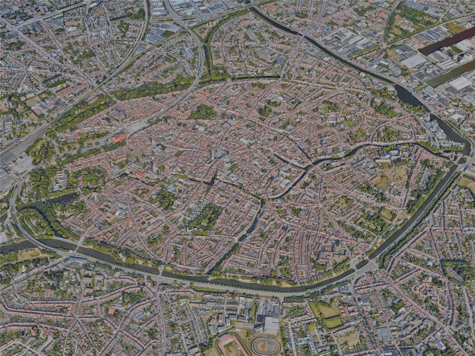 Bruges City, Belgium (2022) 3D Model main preview