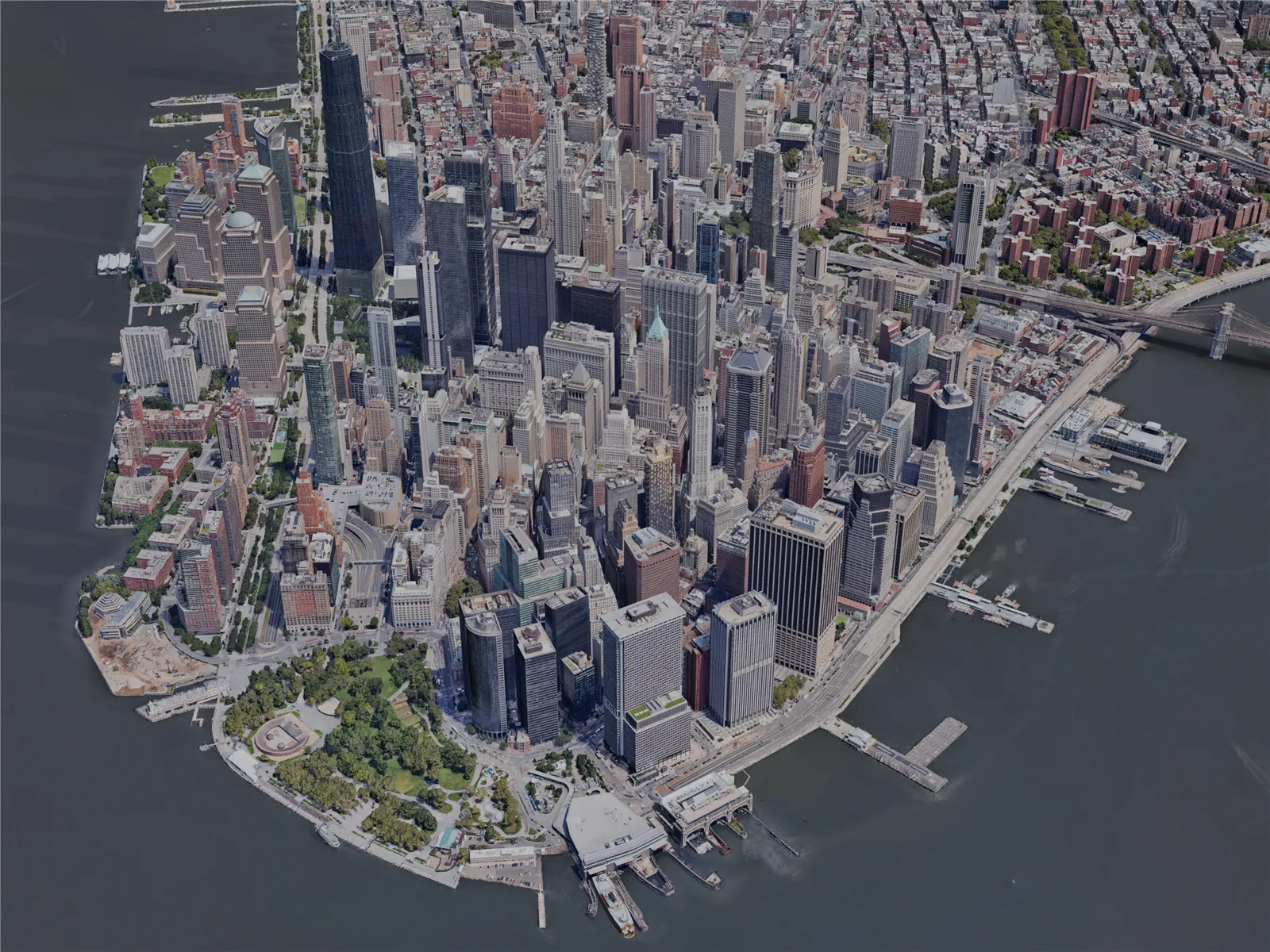 New York City, Lower Manhattan, USA (2023) 3D Model main preview