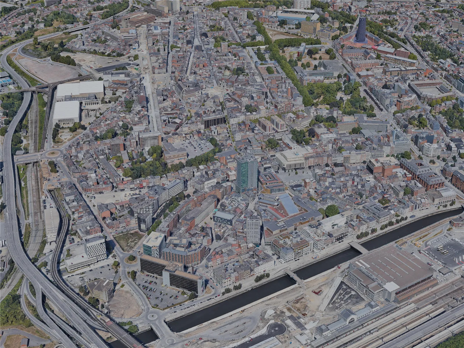 Charleroi City, Belgium (2022) 3D Model main preview