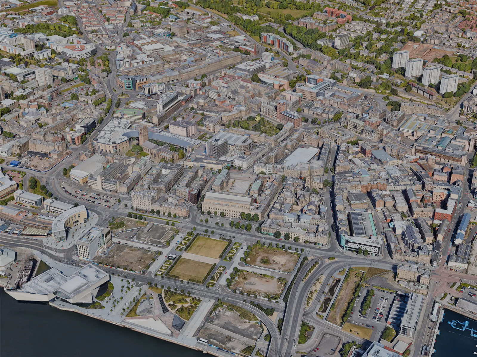 Dundee City, Scotland, UK (2022) 3D Model main preview