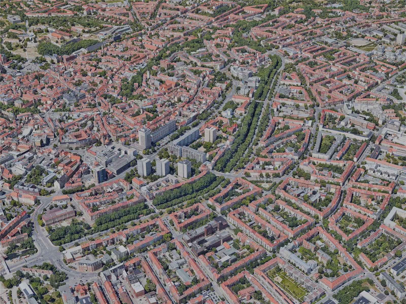 Erfurt City, Germany (2022) 3D Model main preview