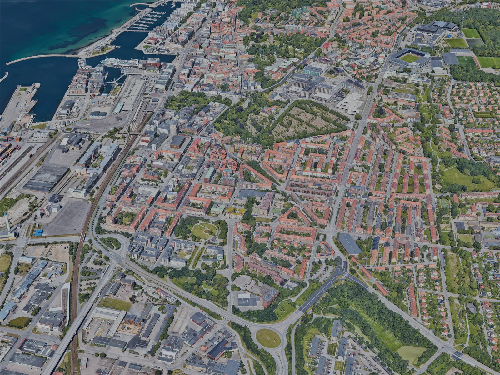 Helsingborg City, Sweden (2022) 3D Model main preview