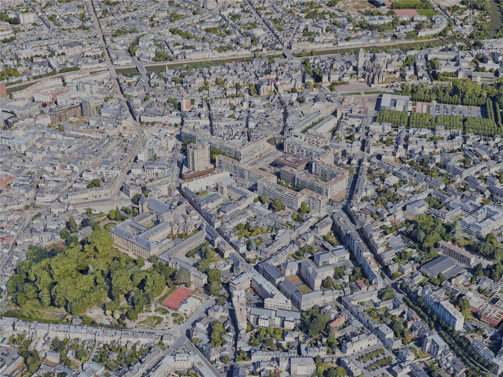 Le Mans City, France (2022) 3D Model main preview