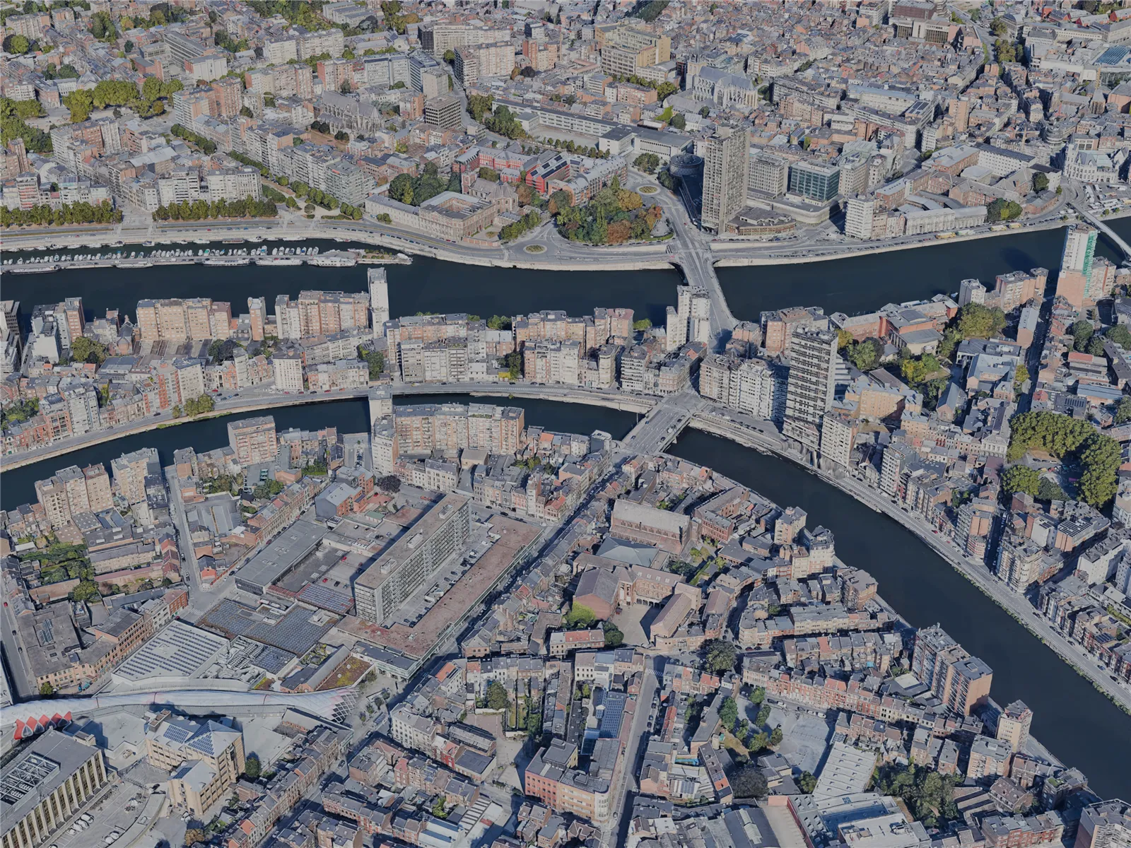 Liege City, Belgium (2022) 3D Model main preview