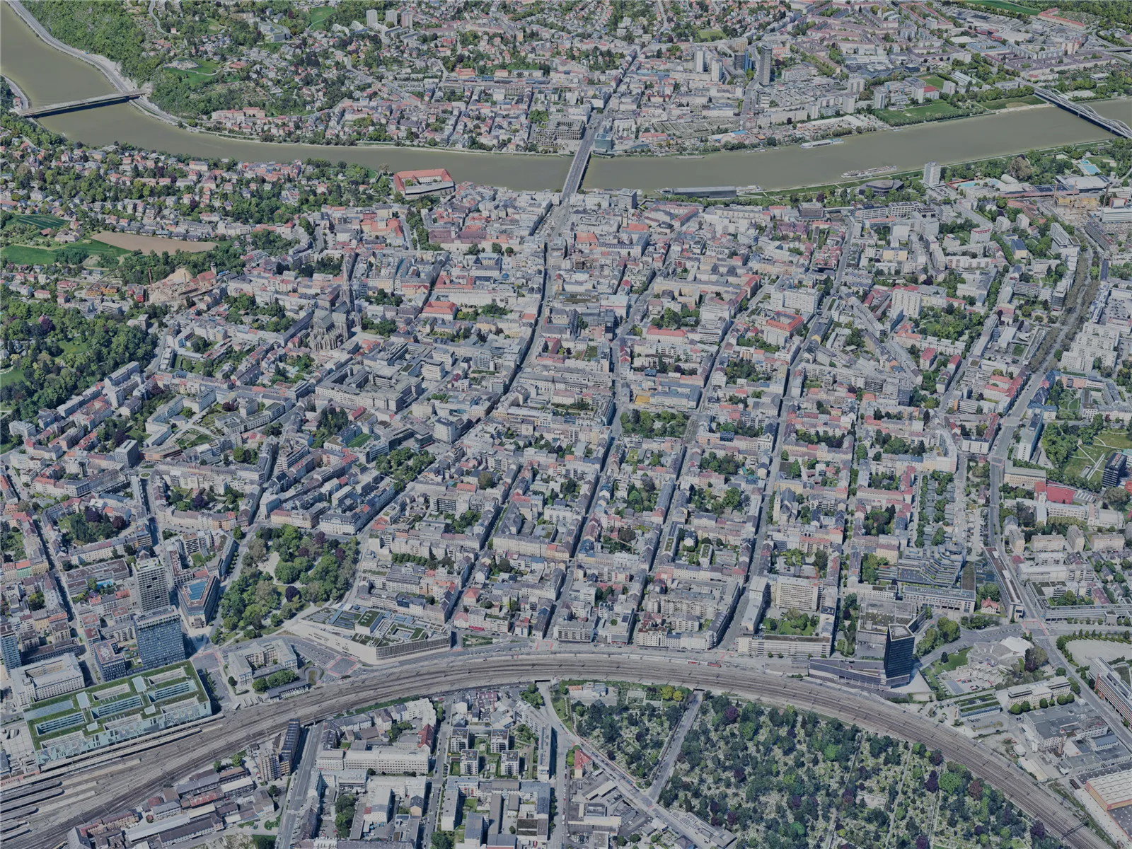 Linz City, Austria (2023) 3D Model main preview