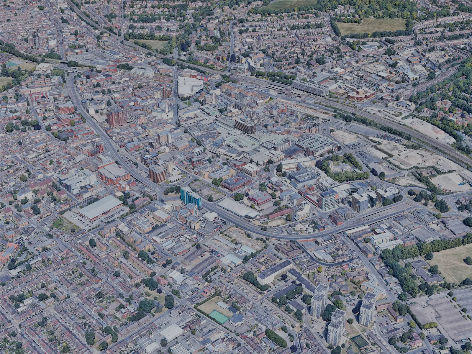 Luton City, UK (2022) 3D Model main preview