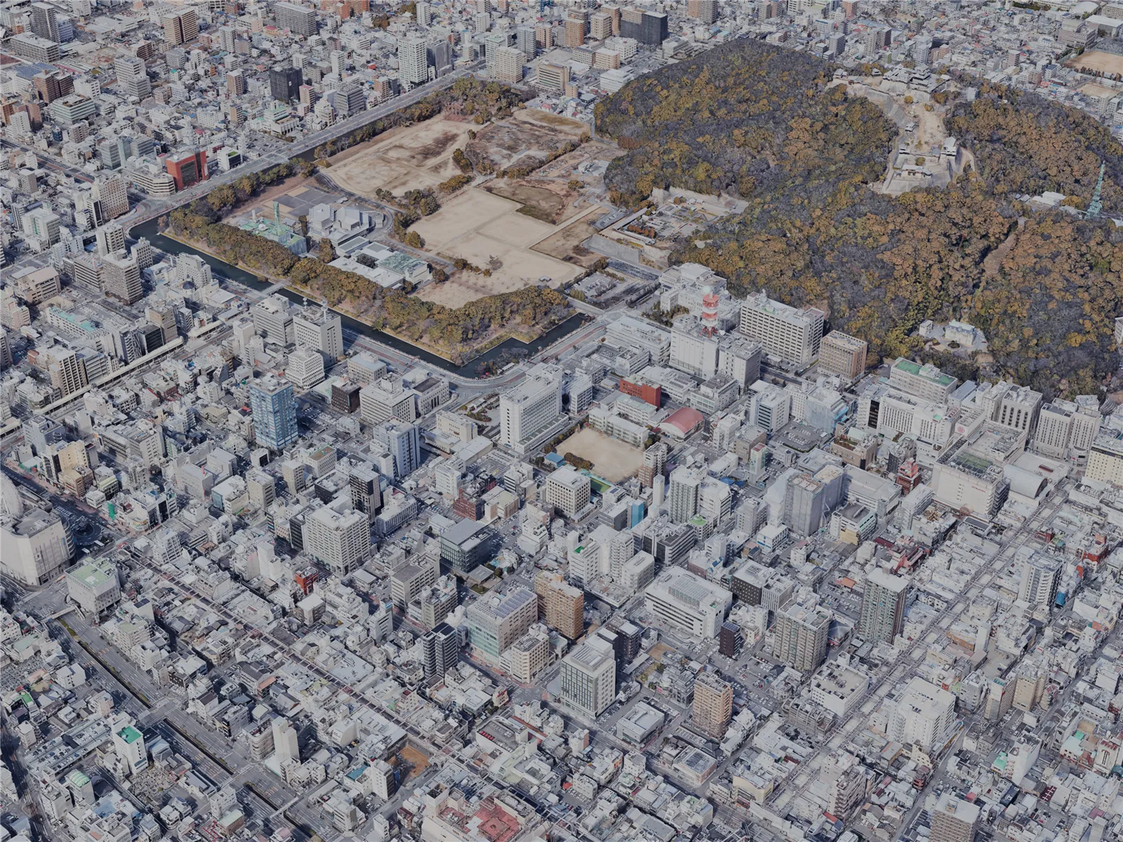 Matsuyama City, Japan (2023) 3D Model main preview