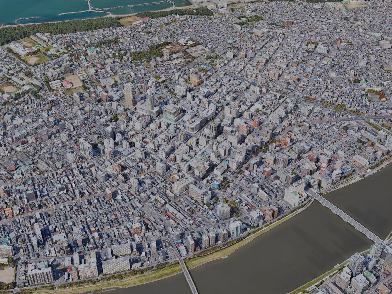Niigata City, Japan (2023) 3D Model main preview