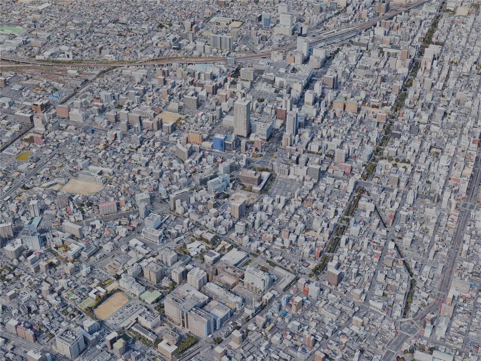 Okayama City, Japan (2023) 3D Model main preview