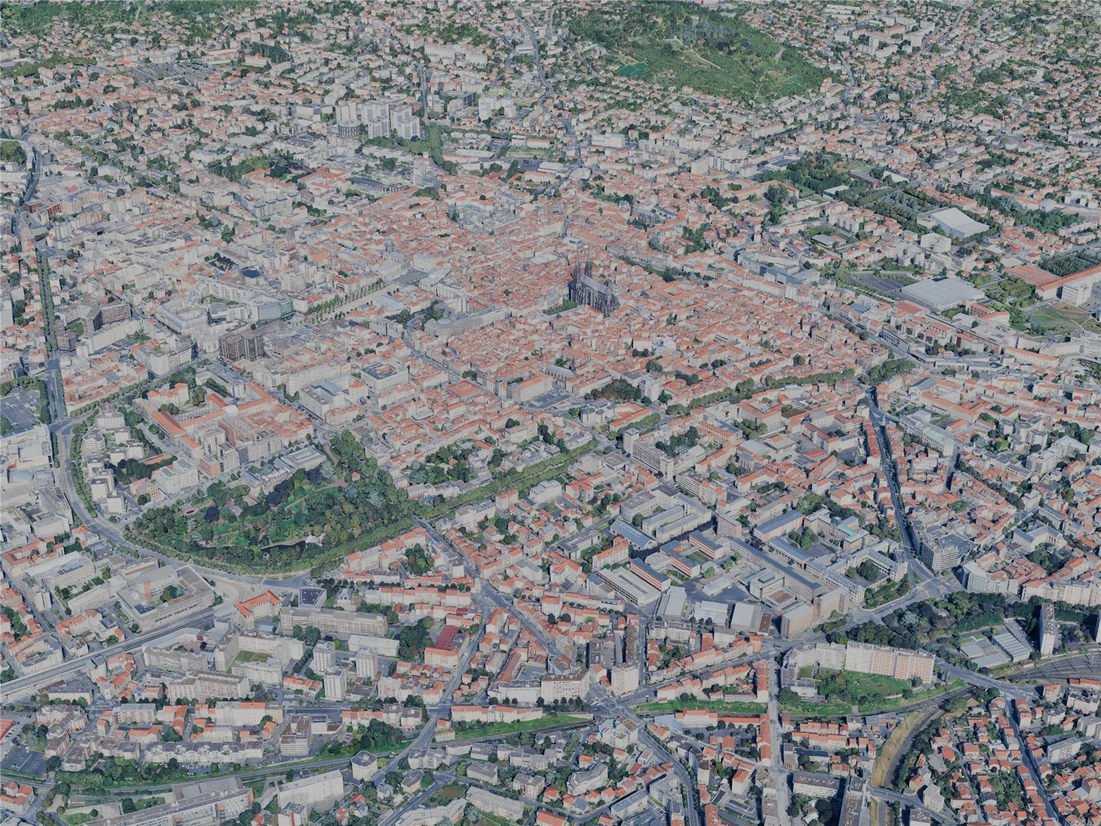 Clermont-Ferrand City, France (2024) 3D Model main preview