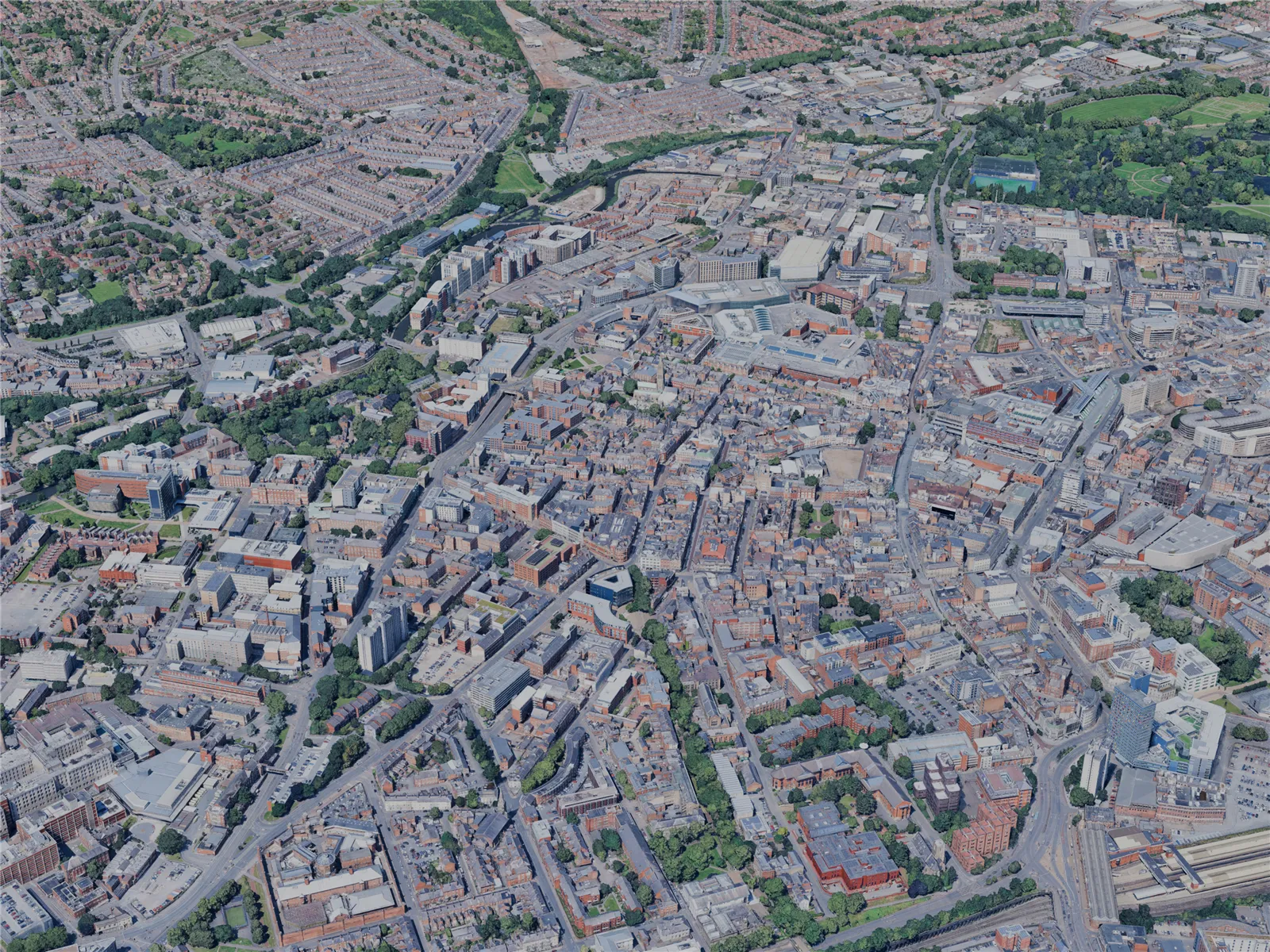 Leicester City, UK (2024) 3D Model main preview