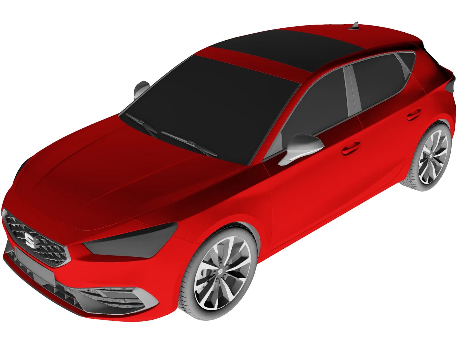 Seat Leon FR (2022) 3D Model main preview