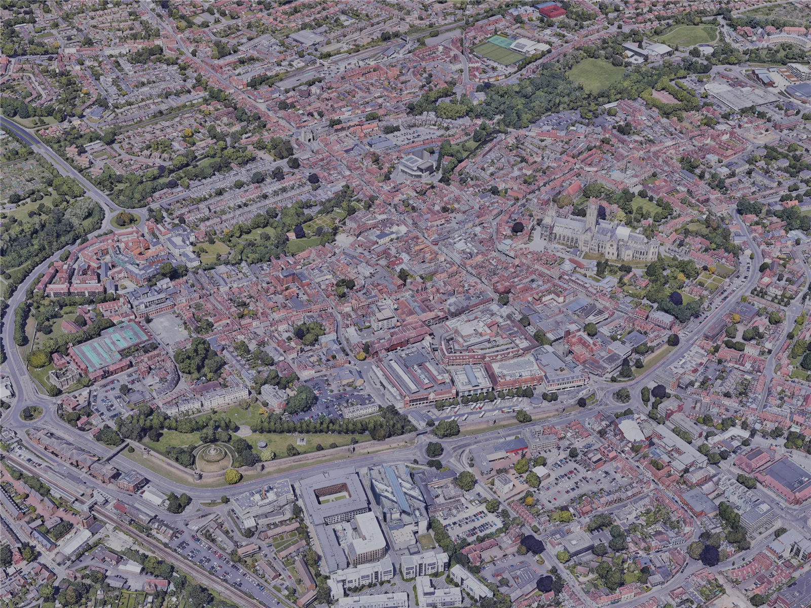 Canterbury City, UK (2022) 3D Model main preview