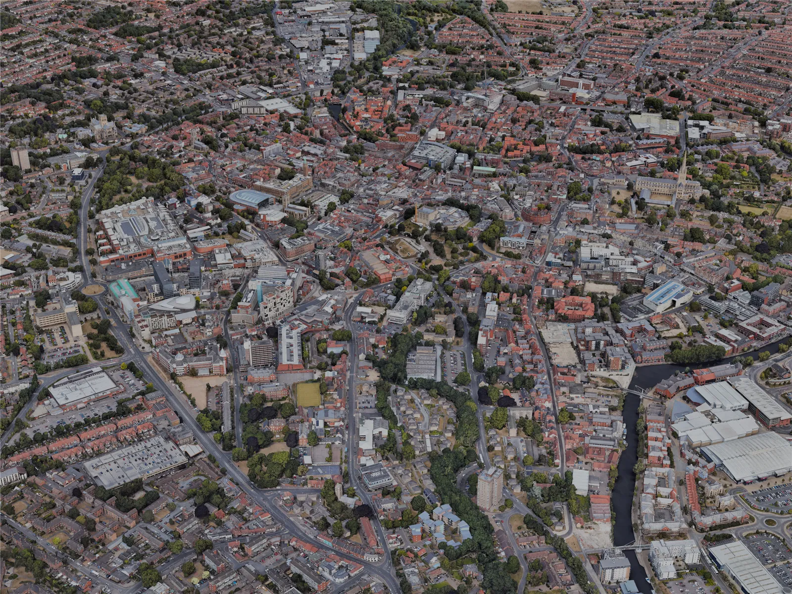 Norwich City, UK (2022) 3D Model main preview