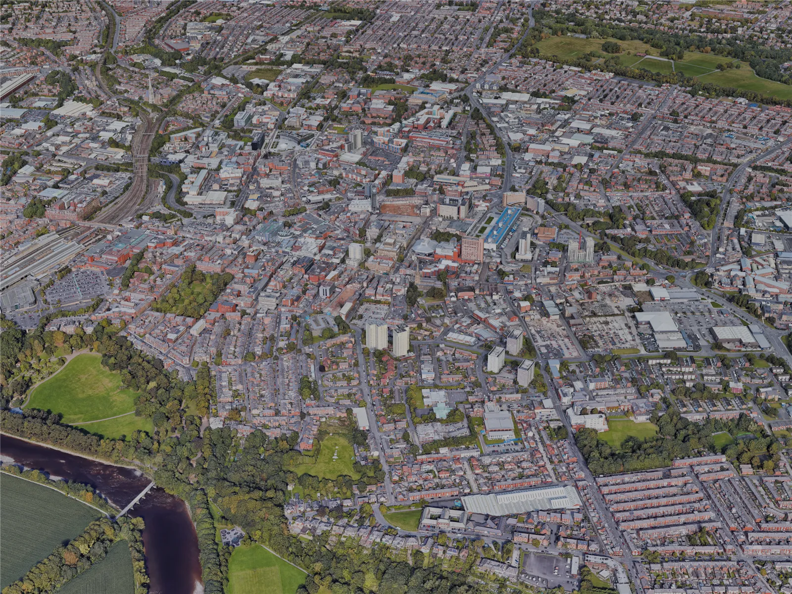 Preston City, UK (2022) 3D Model main preview