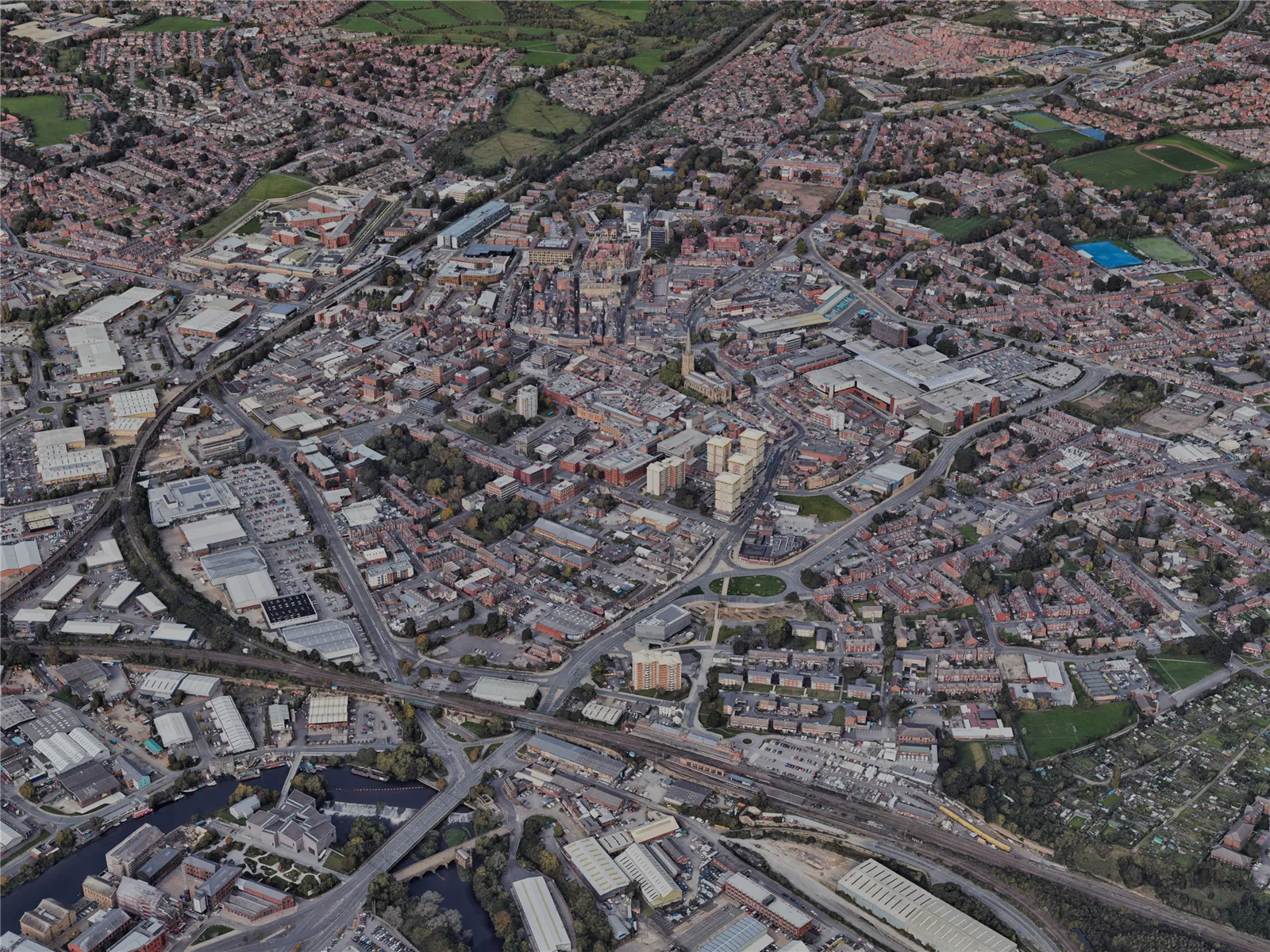 Wakefield City, UK (2023) 3D Model main preview
