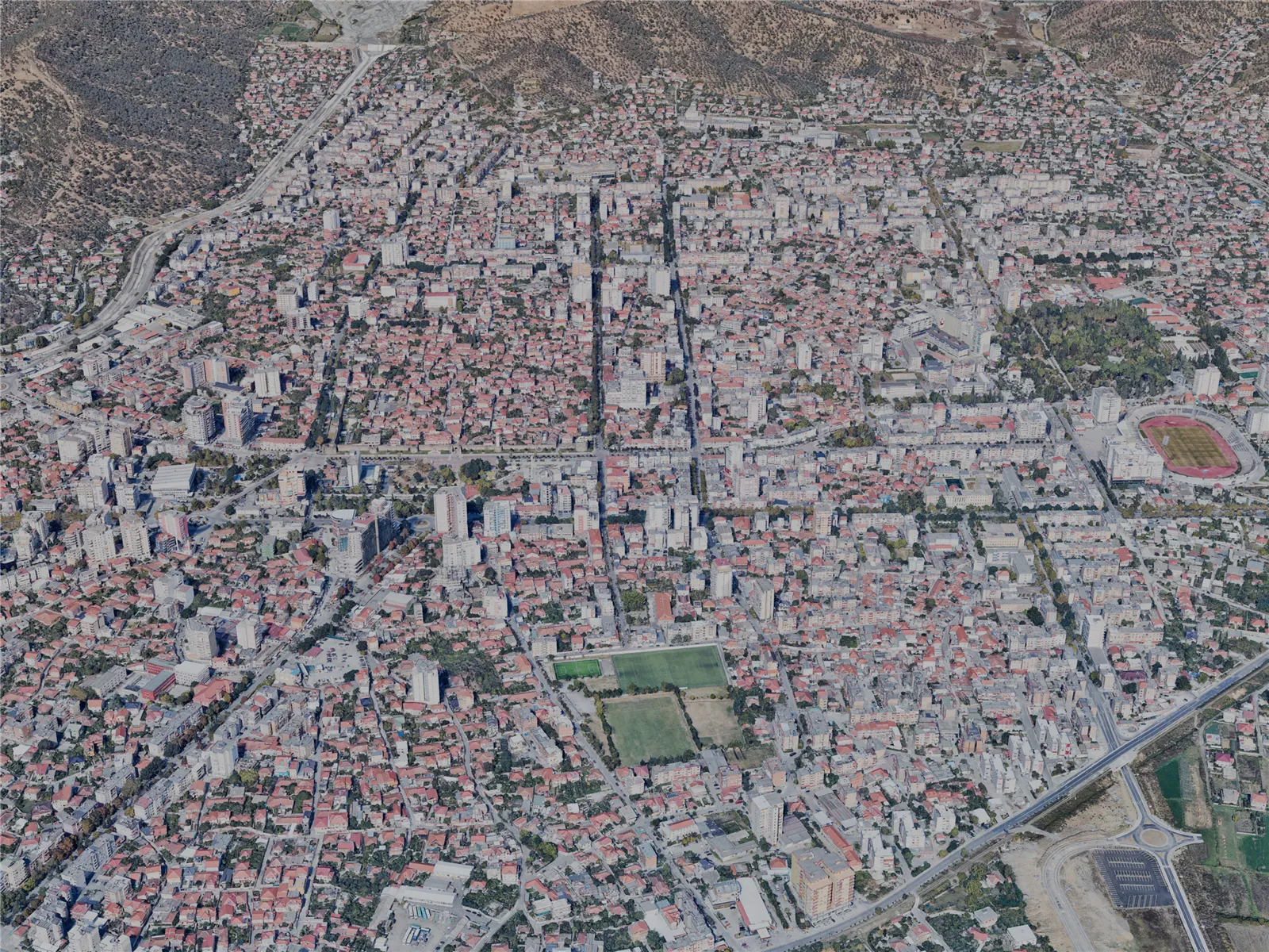 Elbasan City, Albania (2024) 3D Model main preview