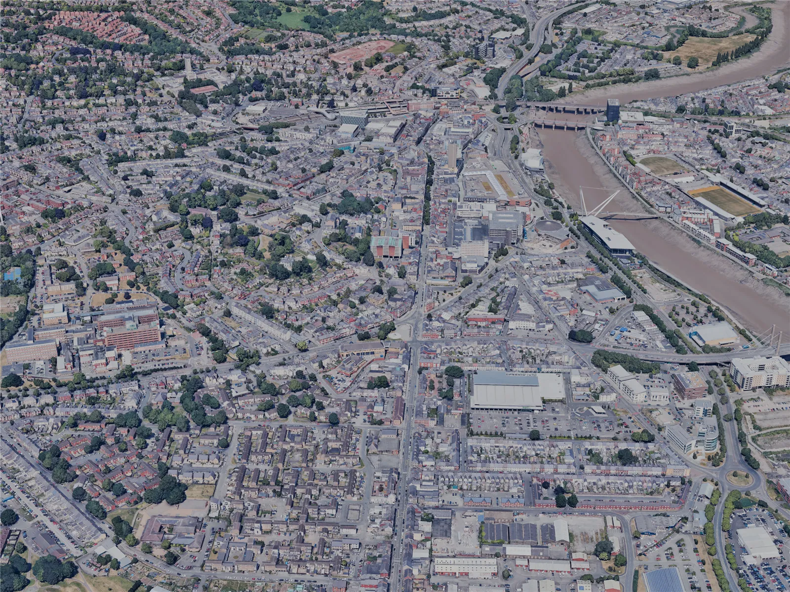 Newport City, UK (2023) 3D Model main preview