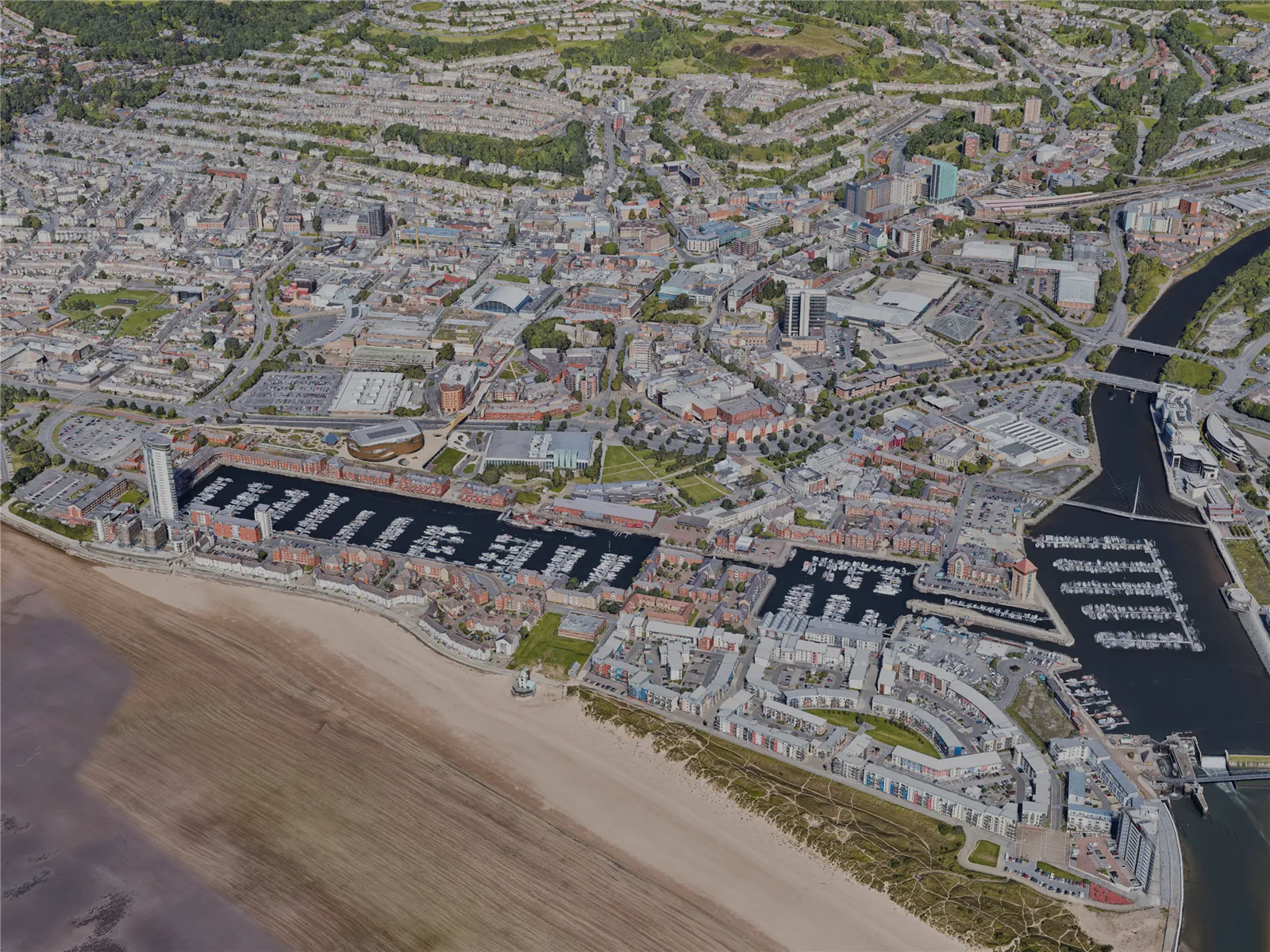 Swansea City, UK (2022) 3D Model main preview