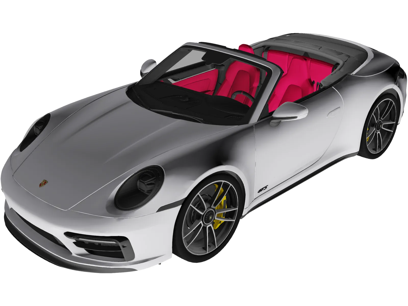 Porsche 911 Carrera GTS Convertible (2022) 3D Model main preview