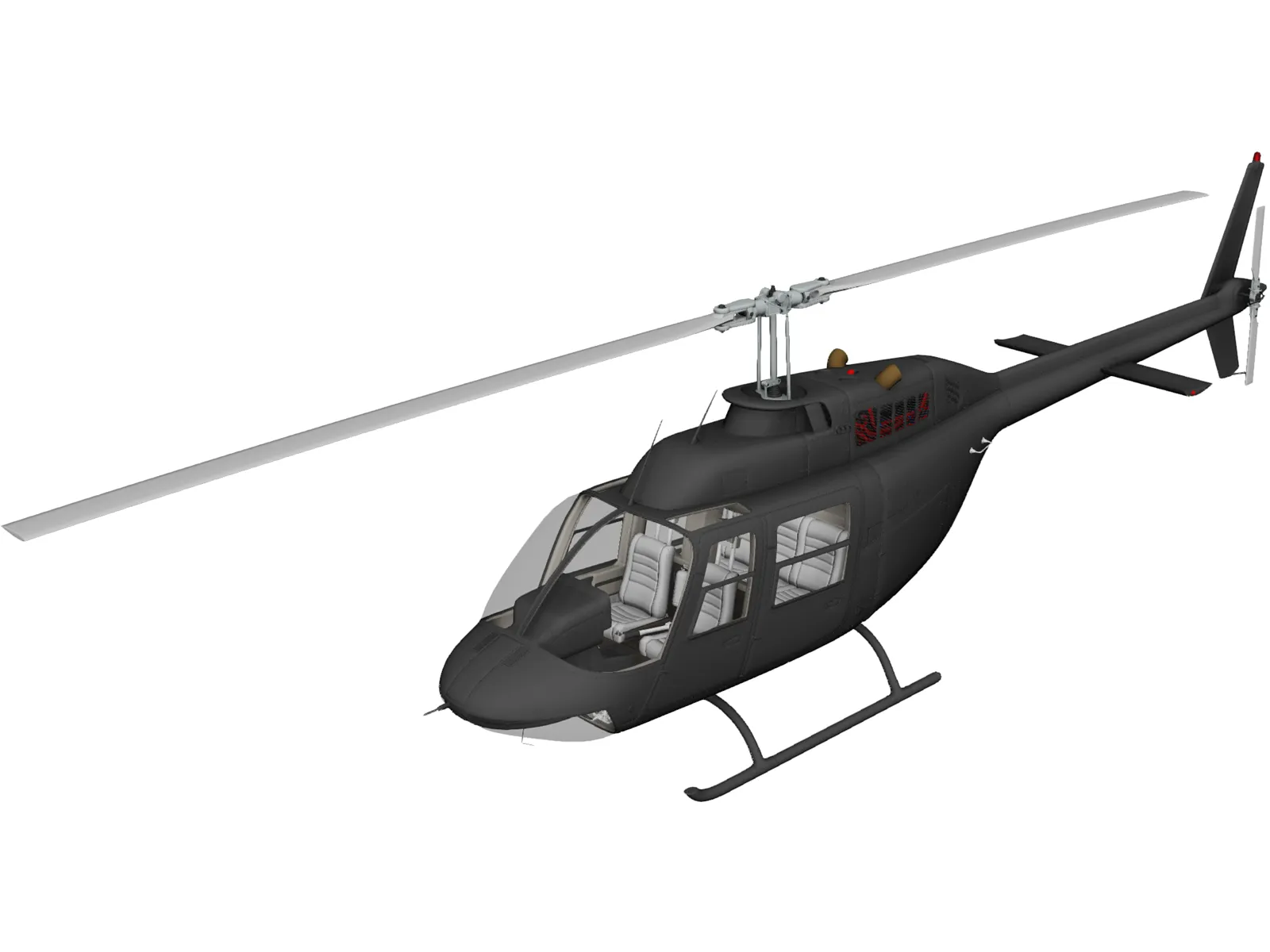 Bell 206B JetRanger III Citycopter 3D Model main preview