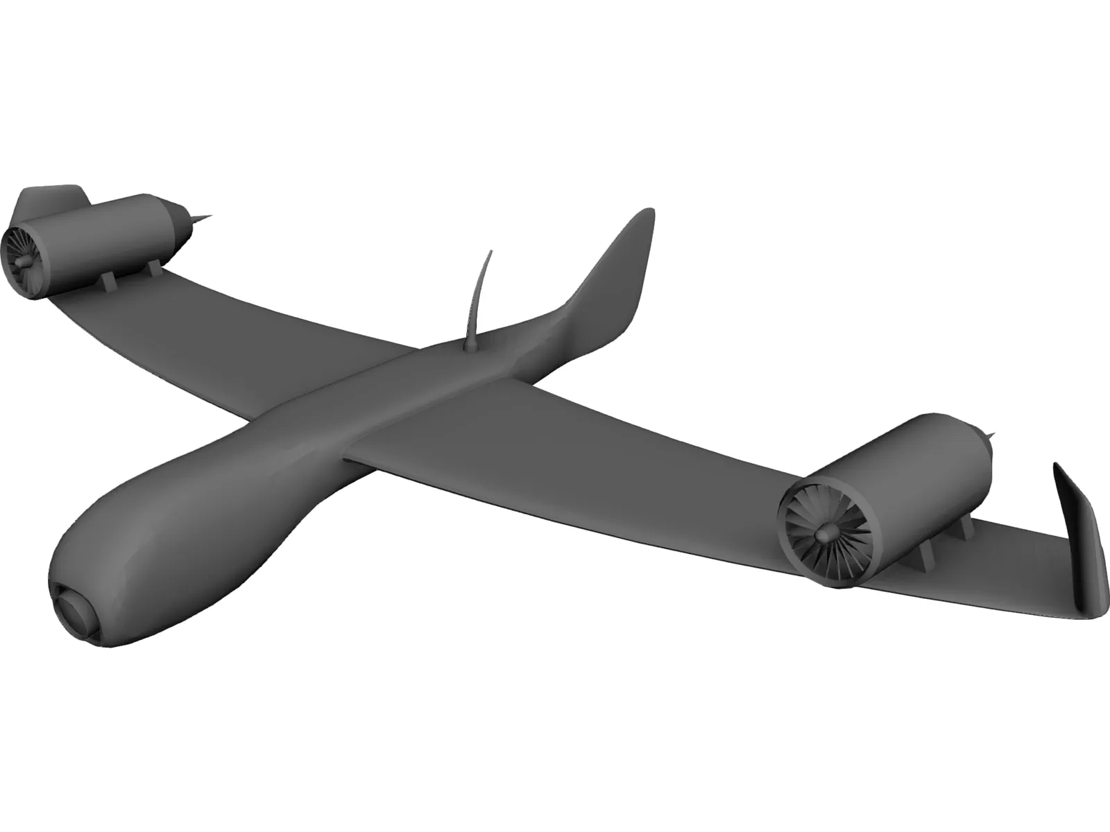 Differential Turbofan UAV Concept 2A7-XP 3D Model main preview