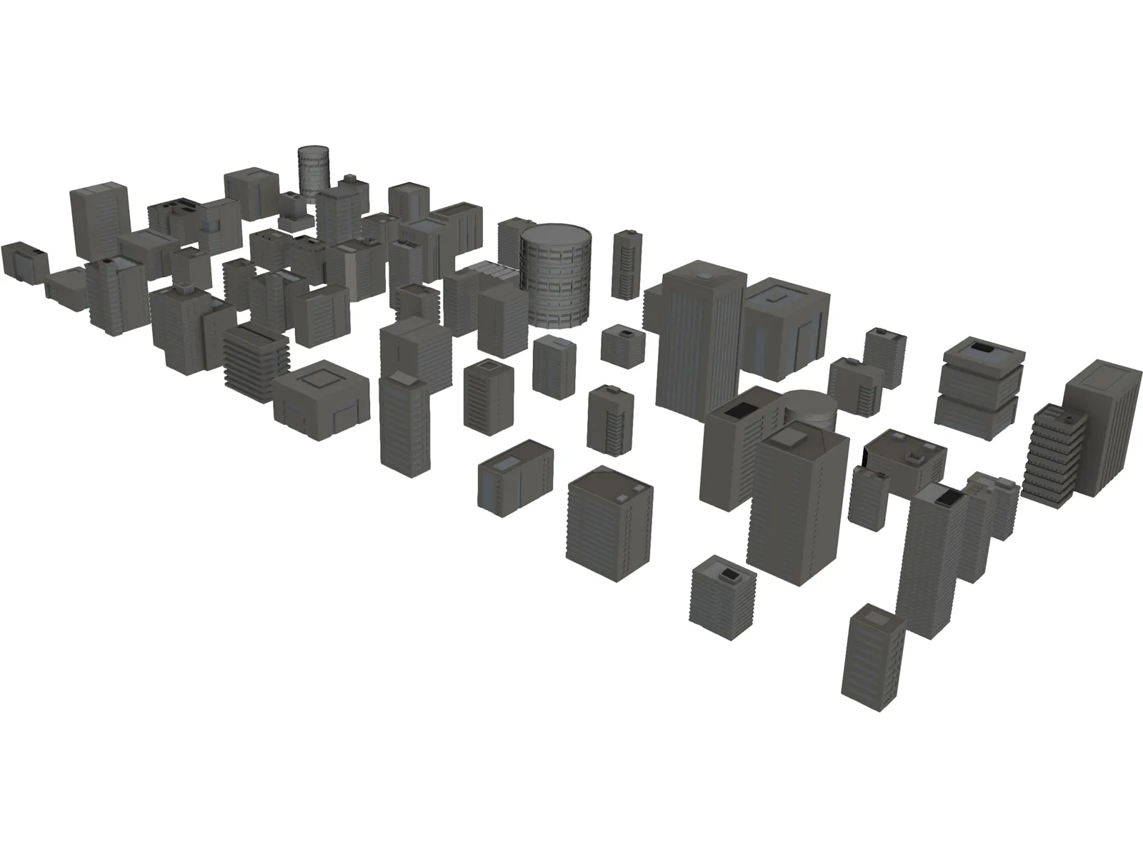 Buildings Collection 3D Model main preview
