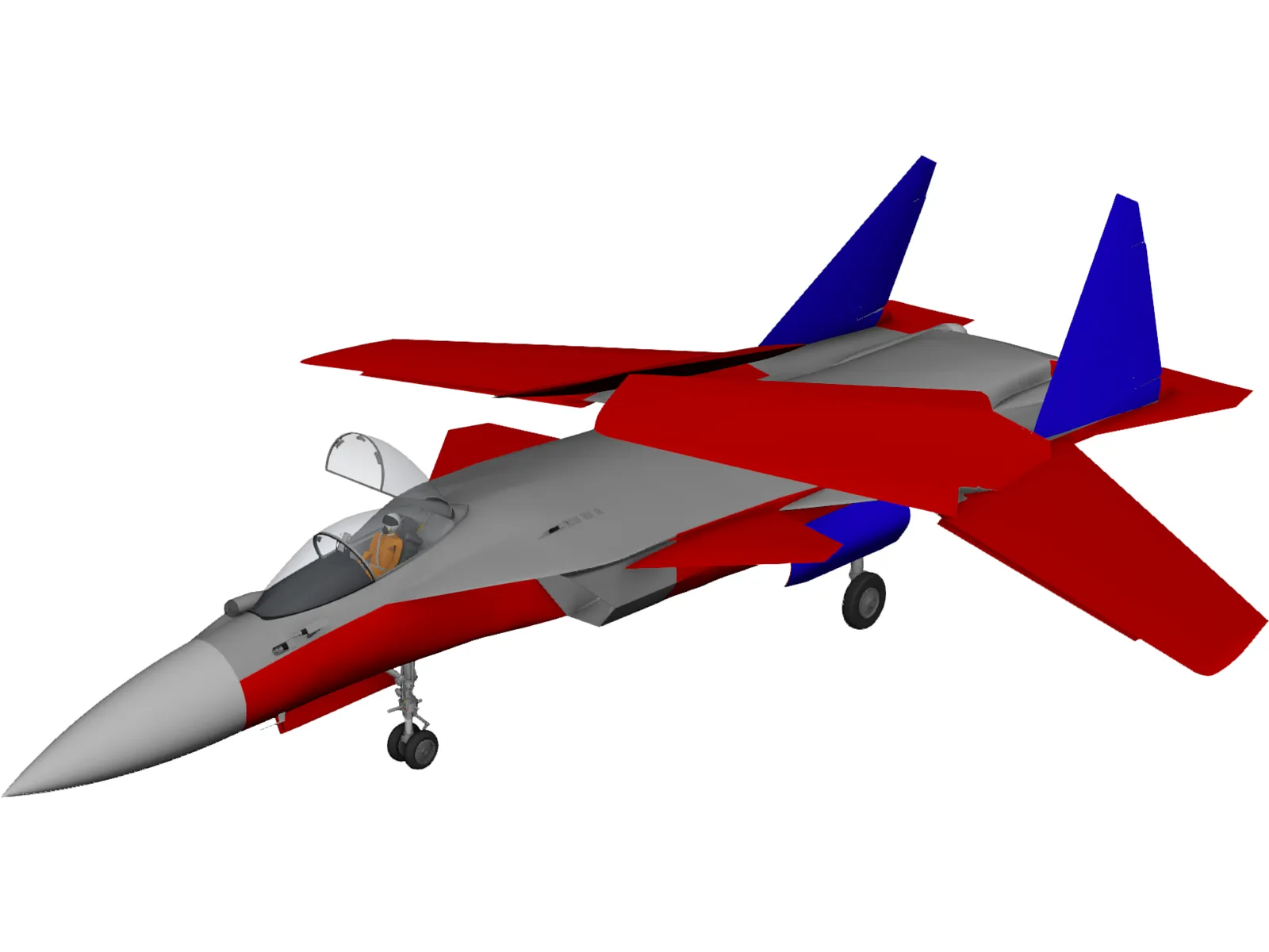 Sukhoi Su-27KM Flanker 3D Model main preview