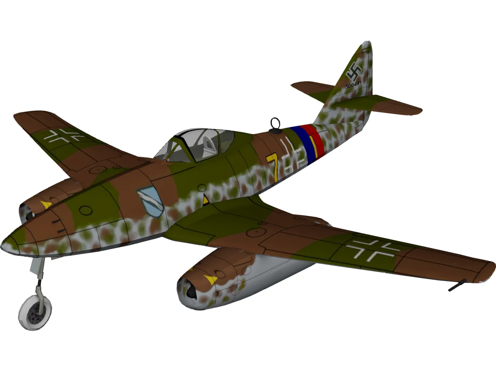 Messerschmidt Me-262-A1 3D Model main preview