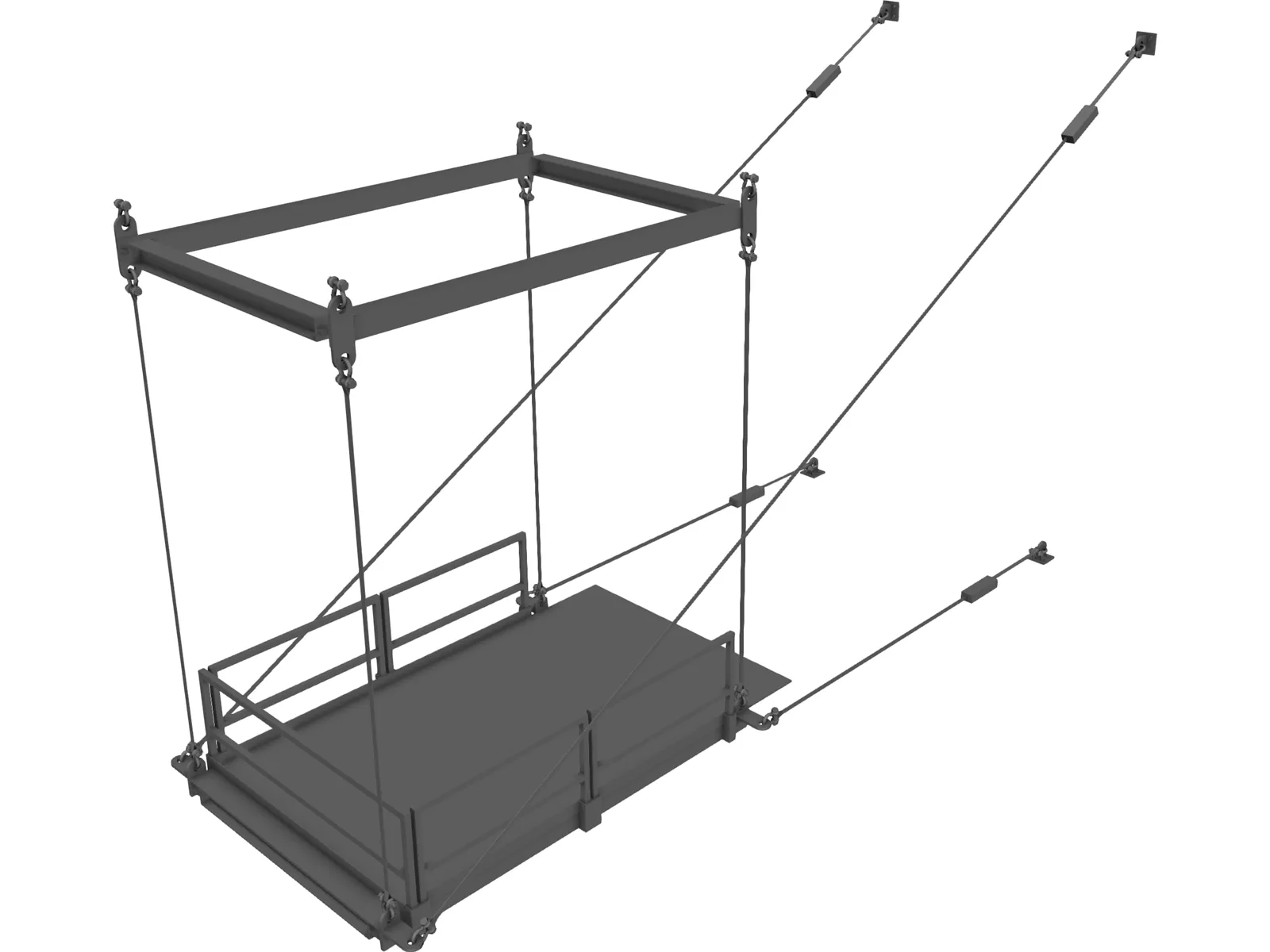 Hoisting Platform 3D Model main preview