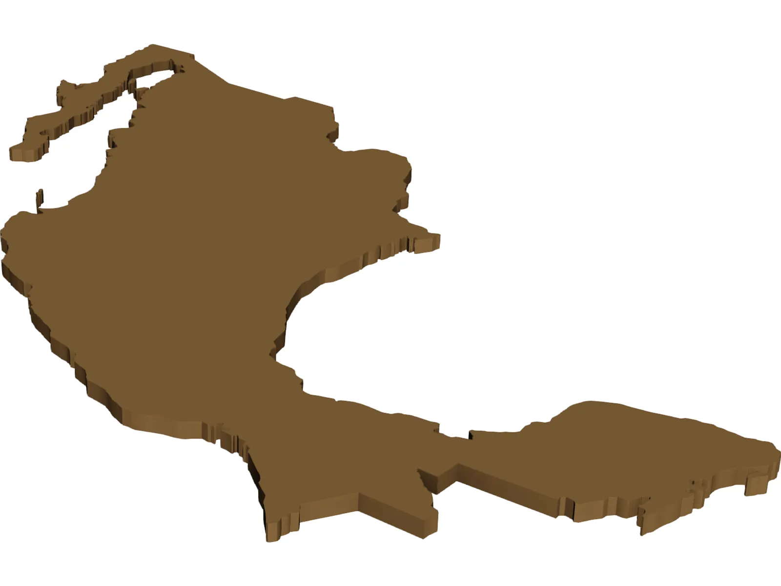 Mexico Map 3D Model main preview