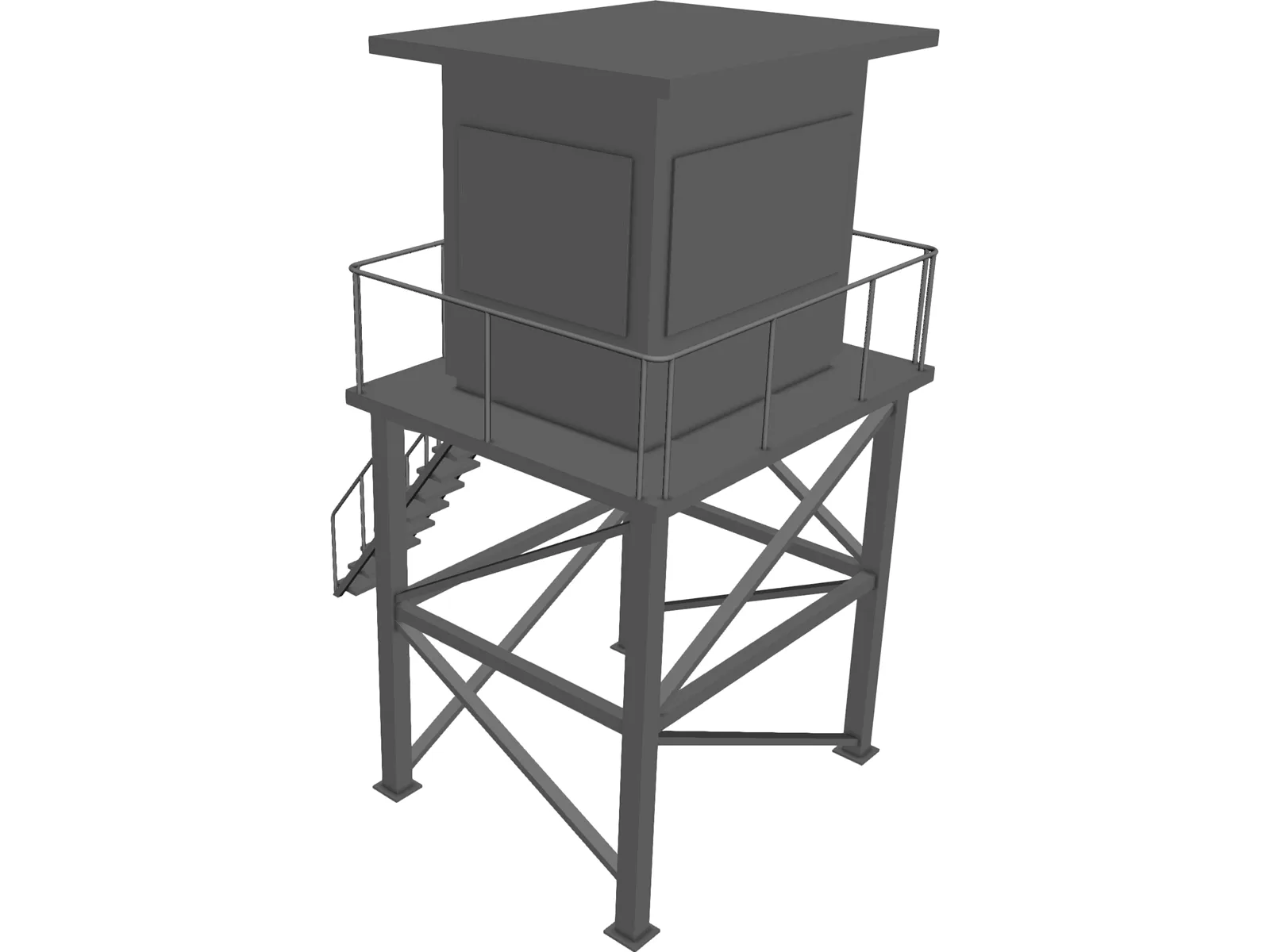 Control Cabin 3D Model main preview