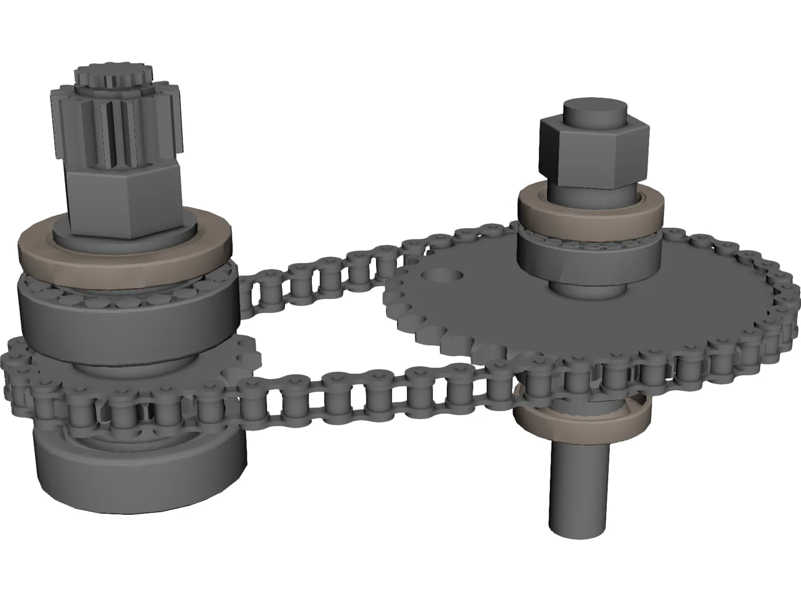 Bison Pullers 2008 Model Tractor Chaincase 3D Model main preview