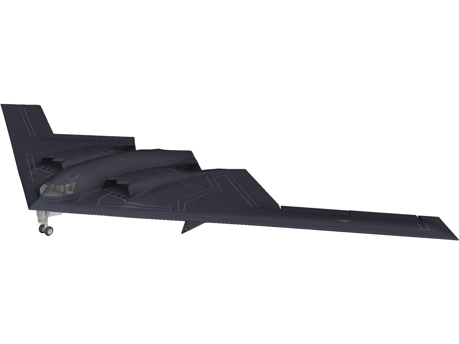 B-2 Bomber 3D Model main preview