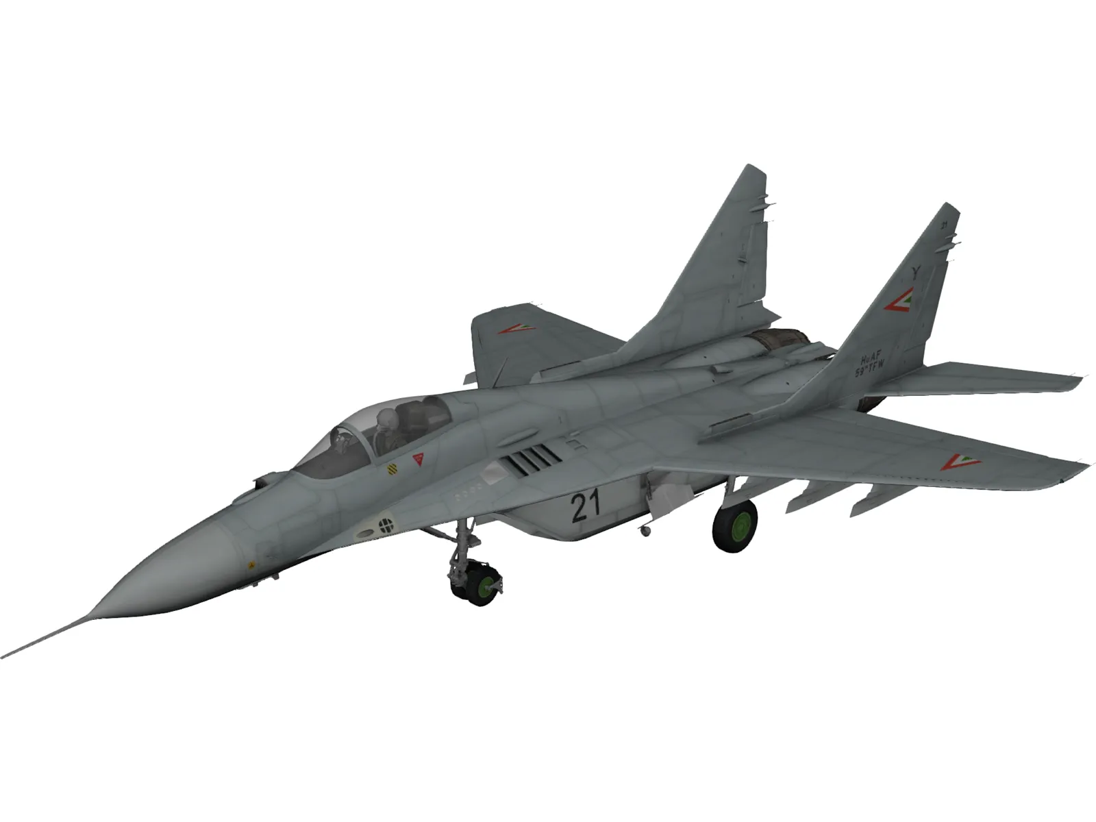 MiG-29A 3D Model main preview