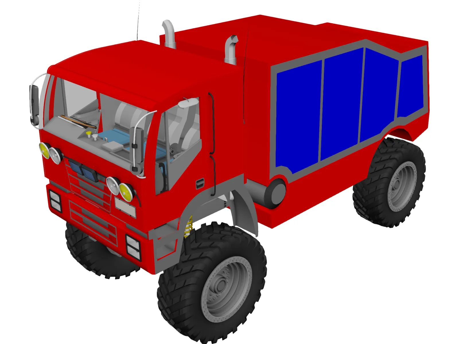 Rally Truck 3D Model main preview