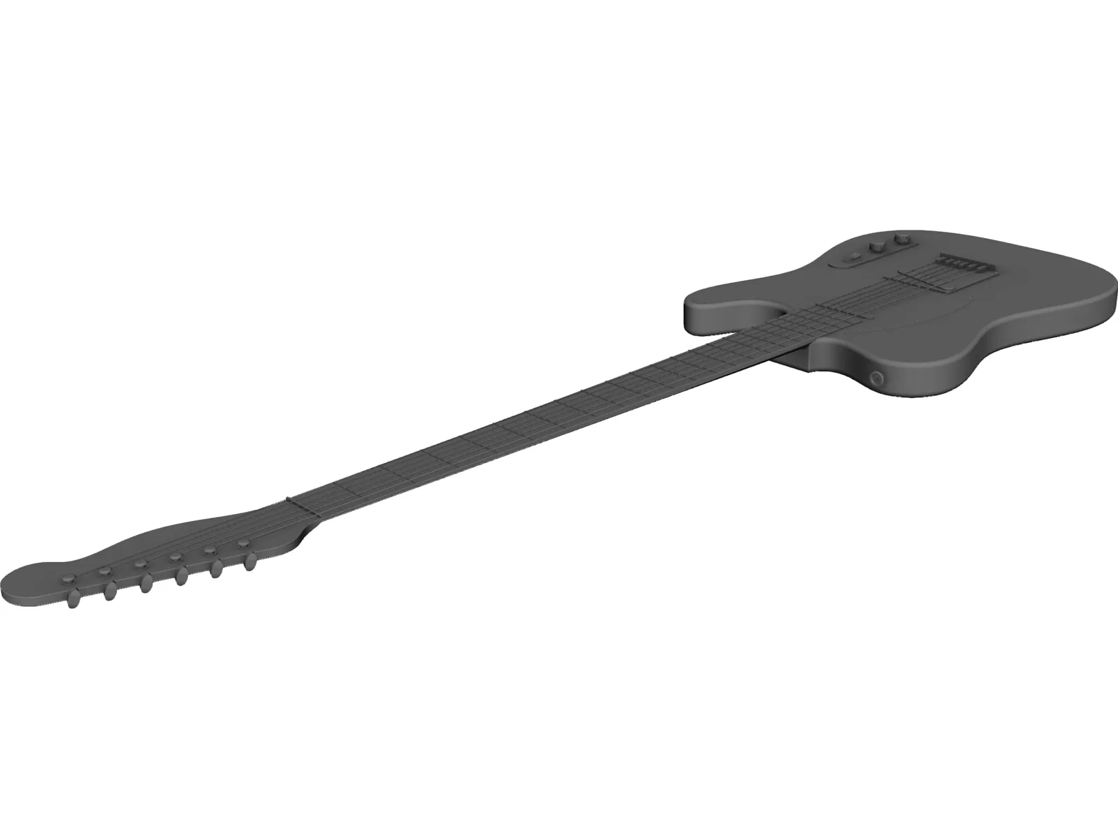 Squier Electric Guitar 3D Model main preview