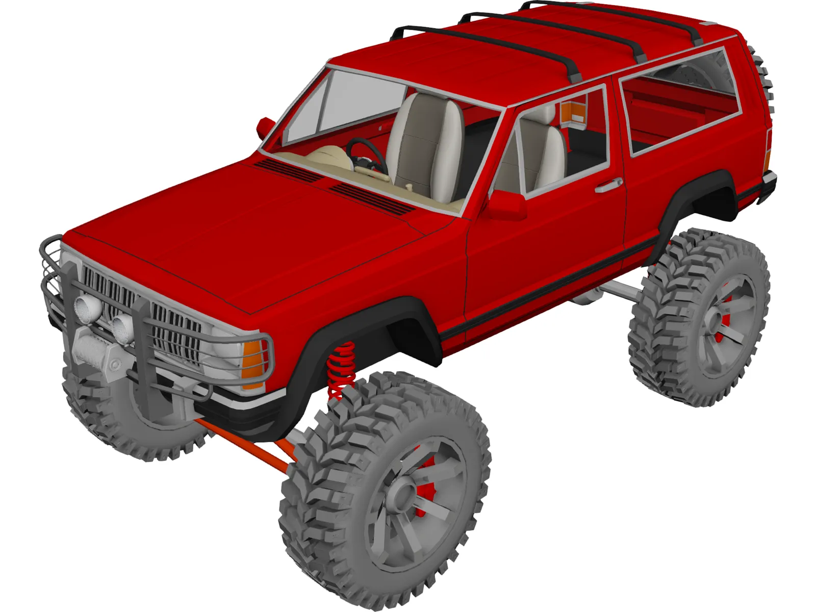 Jeep Cherokee Sport [Lifted] 3D Model main preview