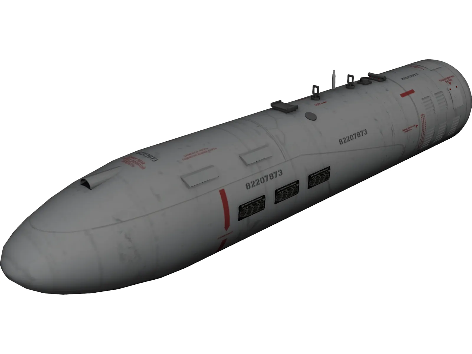 GUV-8700 Grenade Launcher Pod 3D Model main preview